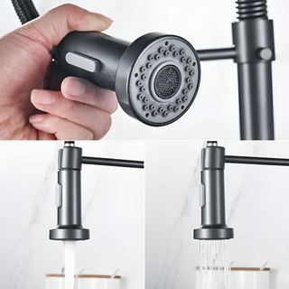 Miscelatore Rubinetto Grigio Cucina 360° Lavello