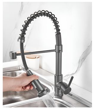 Miscelatore Rubinetto Grigio Cucina 360° Lavello