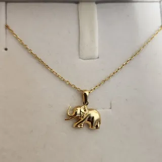 Colgante elefante oro