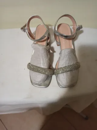 Sandali argento donna n. 40