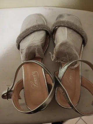 Sandali argento donna n. 40