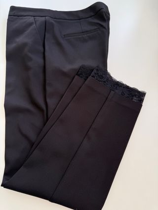Pantalón Zara Negro Encaje