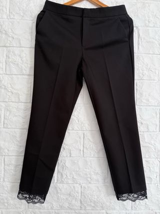 Pantalón Zara Negro Encaje