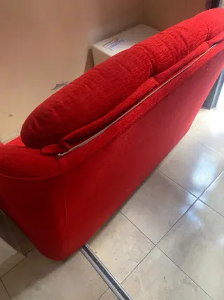 Sofá 3 plazas rojo