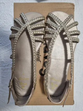 Sandalias Navegabarefoot Joya Oro Talla 40