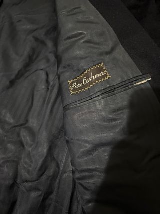 Abrigo Ermenegildo Zegna 100% Cachemira Negro