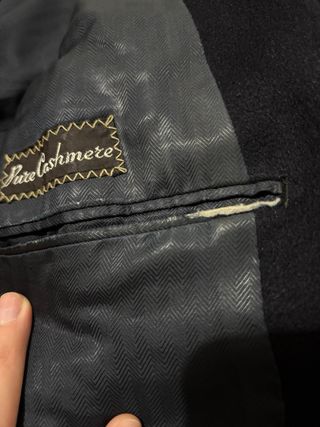 Abrigo Ermenegildo Zegna 100% Cachemira Negro