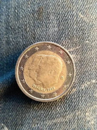 Moneda 2 Euros Conmemorativa España 2014 reyes