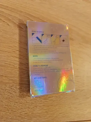 24 Uñas Postizas Francesas Cortas Cuadradas