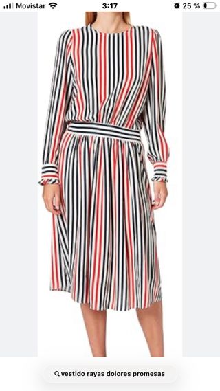 Vestido Dolores Promesas Rayas