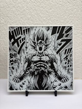 Foglio Goku Dragon Ball 3D in Rilievo Manga