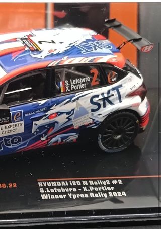 Hyundai i20 rally2 ypres'24 #2 Lefebvre Ixo 1:43