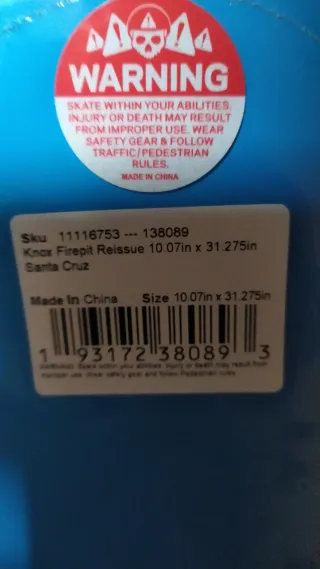 Monopatín Santa Cruz Knox Firepit Reissue 2022