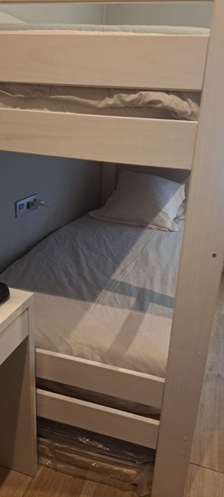 Litera Cama Nido LUFE Madera Clara