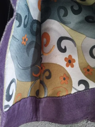 Botas de piel negras con forro floral