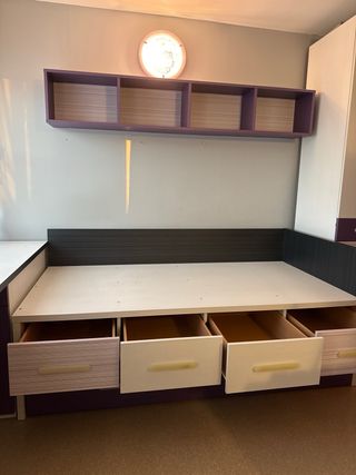 Armario y Cama de 1 metro por 2 metros de largo