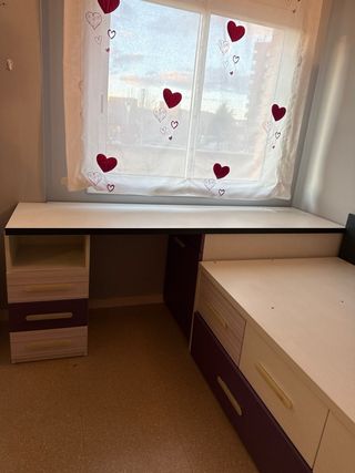 Armario y Cama de 1 metro por 2 metros de largo