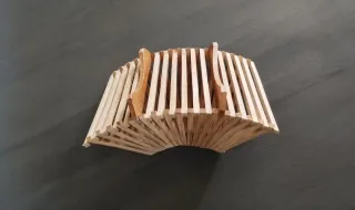 Portapane/Portafrutta in legno richiudibile