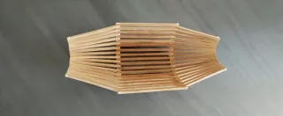 Portapane/Portafrutta in legno richiudibile