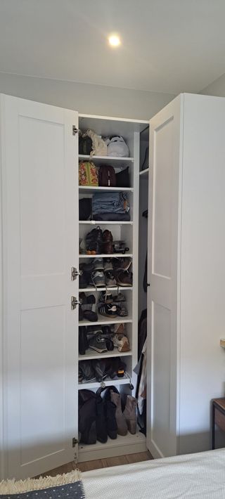 Armario Esquinero Blanco Alto