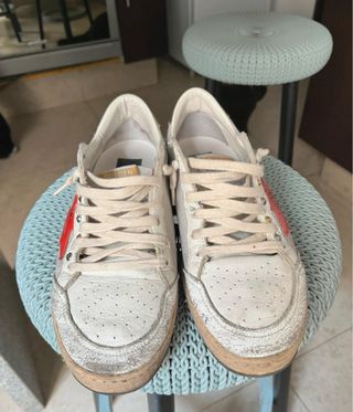 Golden Goose Sneakers Beige/Rojo