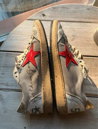 Golden Goose Sneakers Beige/Rojo