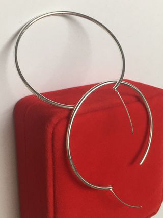 Aros de plata grandes