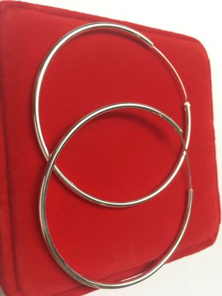 Aros de plata grandes