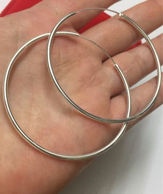 Aros de plata grandes