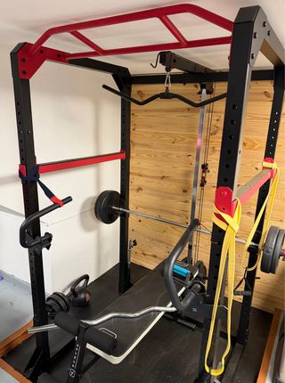 Rack Gimnasio Multifunción con Accesorios