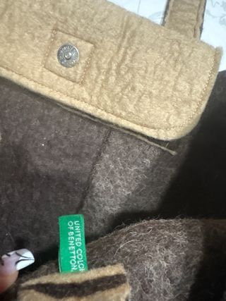 Borsa in feltro beige e marrone