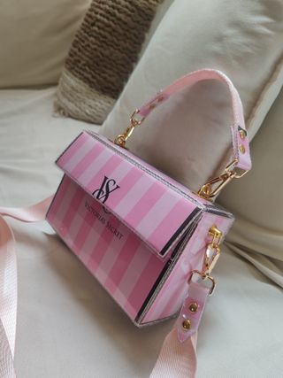 Bolso Victoria's Secret Rosa y Plateado