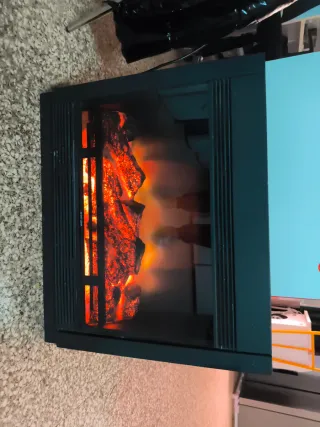 Chimenea eléctrica negra