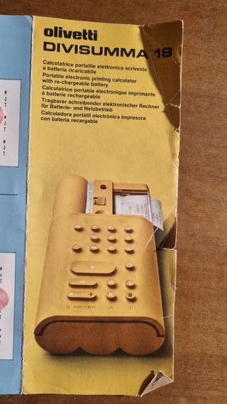 Olivetti Divisumma 18 Calcolatrice Rara