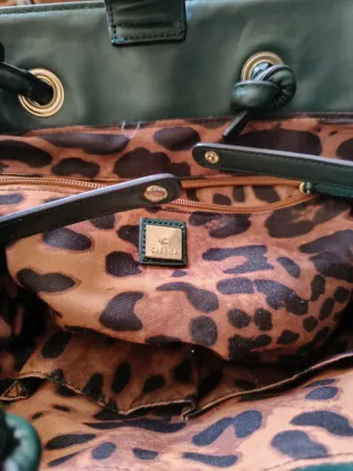 Borsa verde trapuntata semil pelle