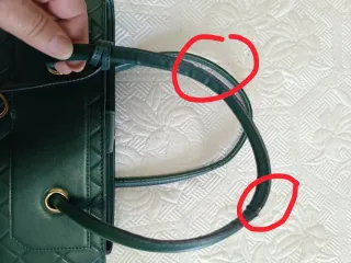 Borsa verde trapuntata semil pelle