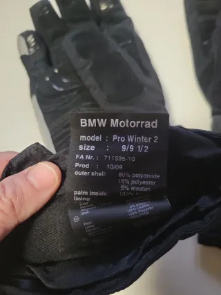 Guantes BMW Gore-Tex Talla M Pro Winter 2