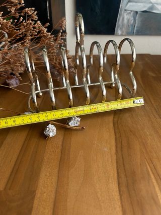 Porta tostadas inglés metal plateado