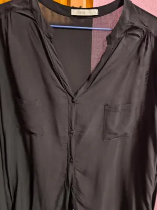 Blusa Camisa Negra Talla XXL