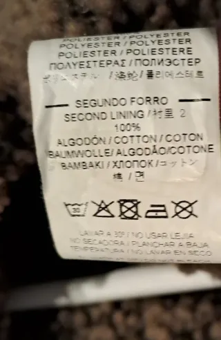 Chaquetón borreguito niña marrón. Talla 6 años.