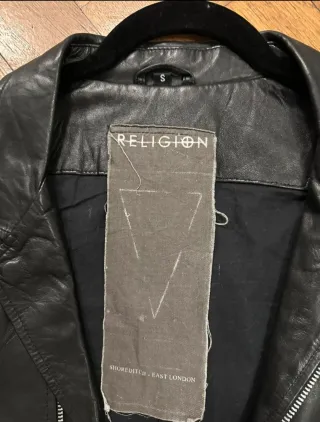 Cazadora piel motera hombre Talla S