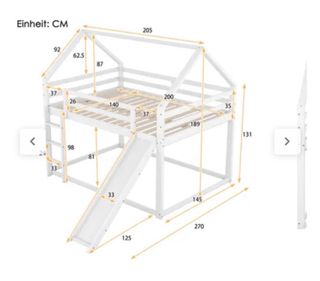 Litera infantil con tobogán 140x200