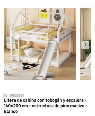 Litera infantil con tobogán 140x200