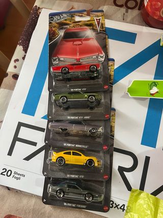 Hot Wheels Pontiac Serie Silver 5 Pezzi