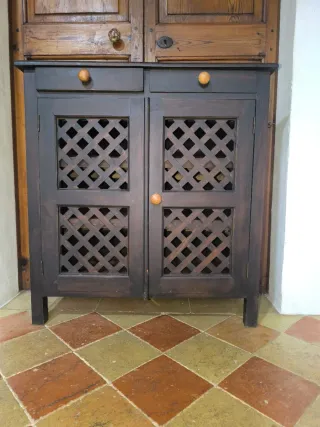 Zapatera de Madera Oscura