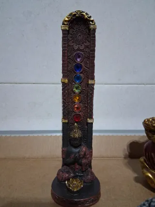 Figuras Budista y Ganesha Doradas