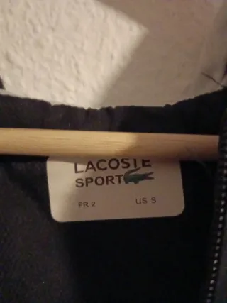 Chaqueta Deportiva Lacoste Negra y Amarilla