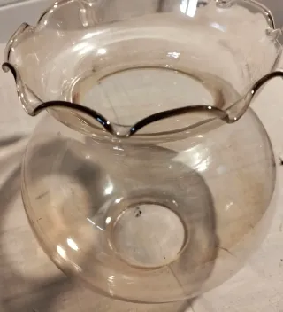 Tulipa de cristal antigua años 70