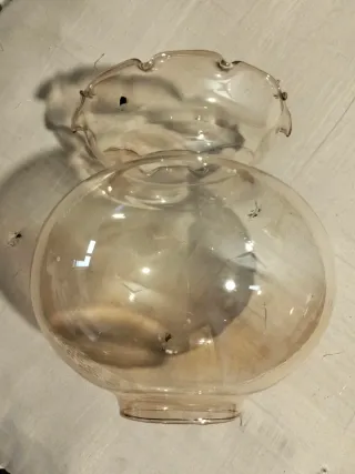 Tulipa de cristal antigua años 70