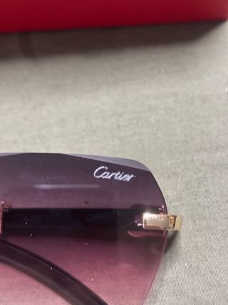 Gafas Cartier Marrón y Dorado